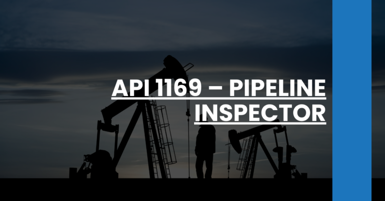 API 1169 – Pipeline Inspector